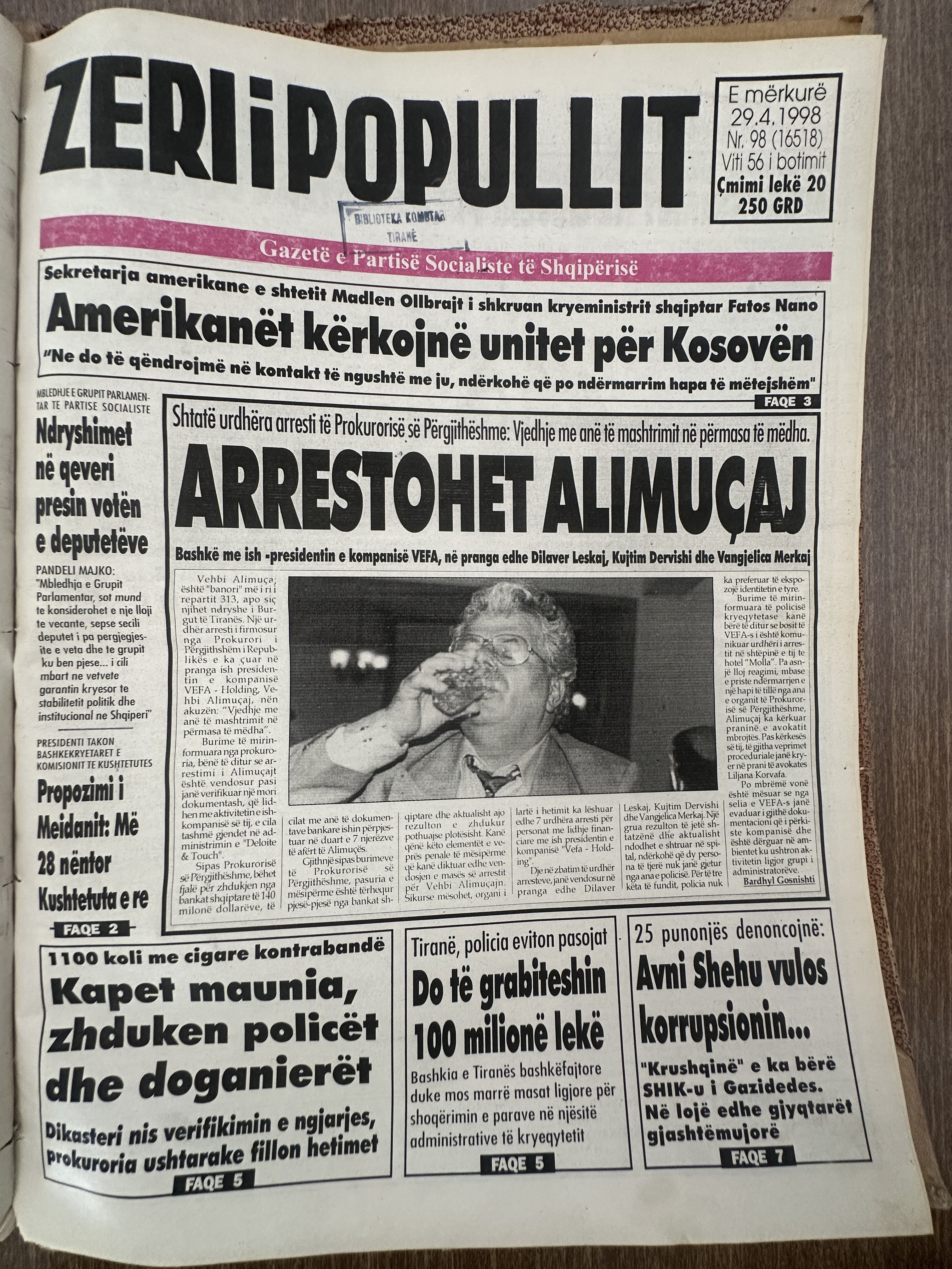 Zëri i Popullit 1998-04-29